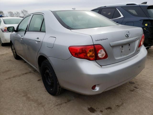 2T1BU4EE7AC407636 - 2010 TOYOTA COROLLA BASE SILVER photo 2