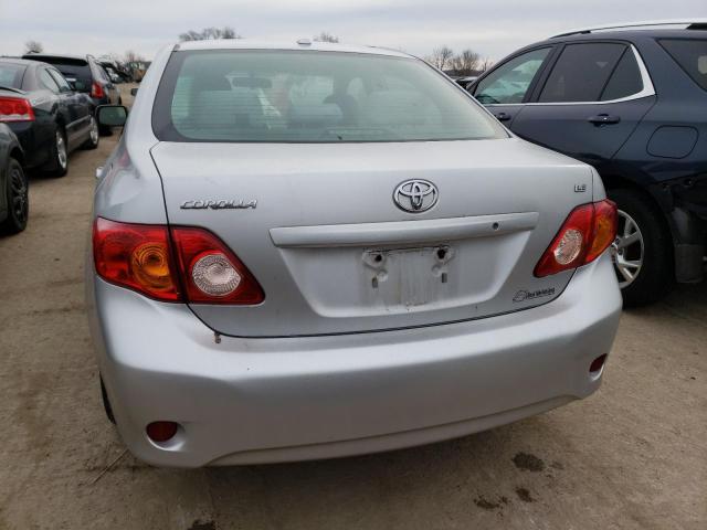 2T1BU4EE7AC407636 - 2010 TOYOTA COROLLA BASE SILVER photo 6