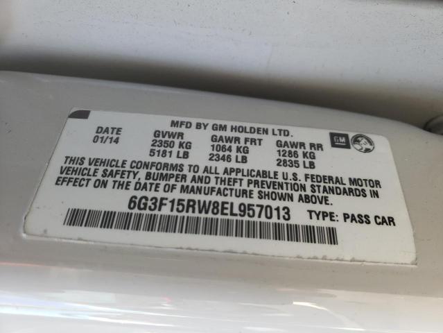 6G3F15RW8EL957013 - 2014 CHEVROLET SS WHITE photo 12