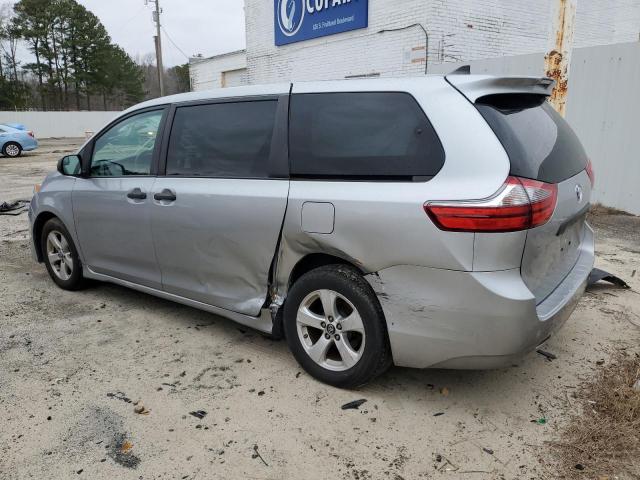 5TDZZ3DCXLS026481 - 2020 TOYOTA SIENNA L SILVER photo 2