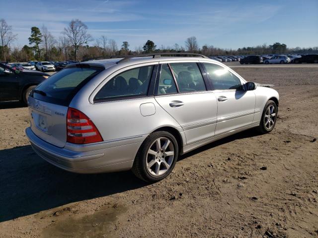 WDBRH81J85F679427 - 2005 MERCEDES-BENZ C 240 SPORTWAGON 4MATIC SILVER photo 3