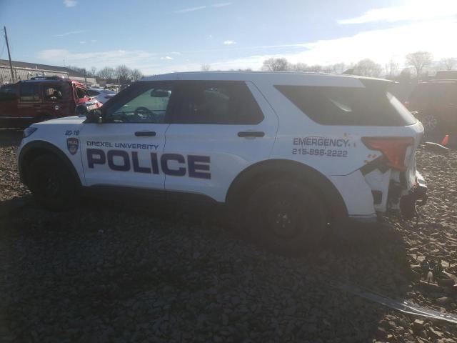 1FM5K8ABXMGA18383 - 2021 FORD EXPLORER POLICE INTERCEPTOR WHITE photo 2
