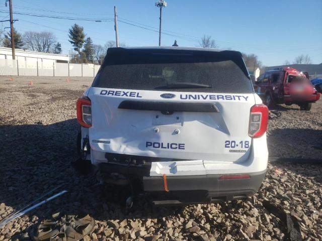 1FM5K8ABXMGA18383 - 2021 FORD EXPLORER POLICE INTERCEPTOR WHITE photo 6