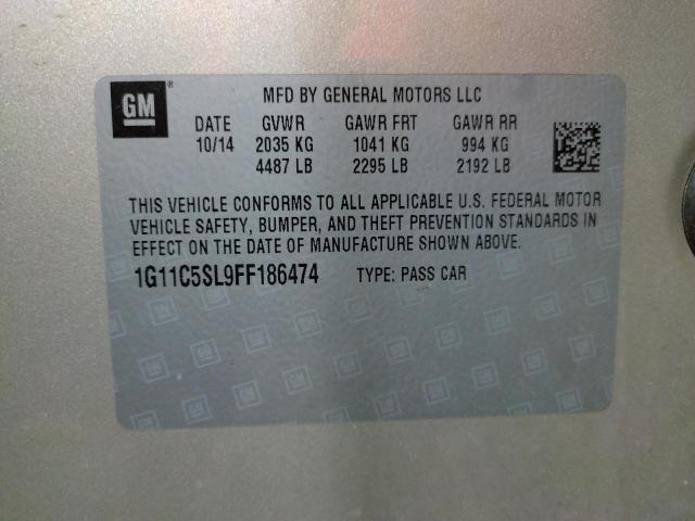 1G11C5SL9FF186474 - 2015 CHEVROLET MALIBU 1LT 米色 照片 12