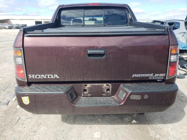 2HJYK16288H527248 - 2008 HONDA RIDGELINE RT MAROON photo 6