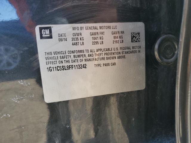 1G11C5SL8FF113242 - 2015 CHEVROLET MALIBU 1LT გრაფიტი ფოტო 12