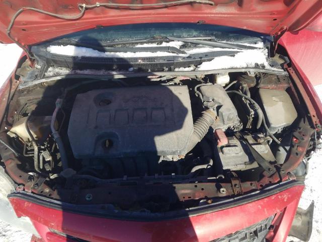 2T1BU4EE4DC042742 - 2013 TOYOTA COROLLA BASE RED photo 11
