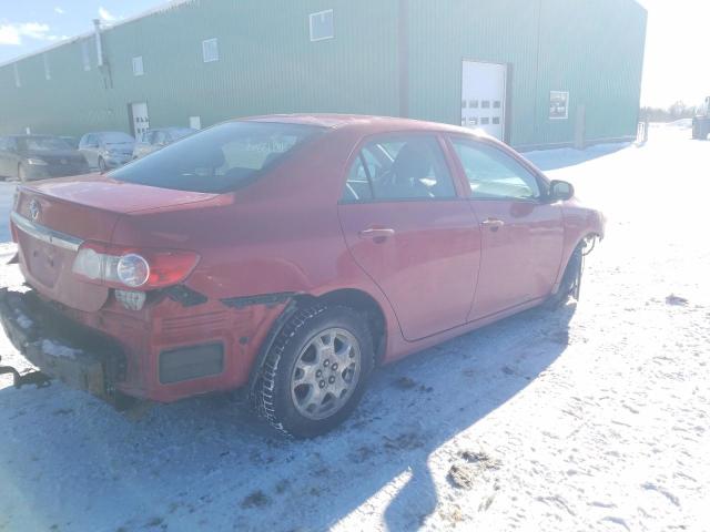 2T1BU4EE4DC042742 - 2013 TOYOTA COROLLA BASE RED photo 3