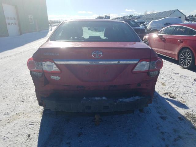2T1BU4EE4DC042742 - 2013 TOYOTA COROLLA BASE RED photo 6