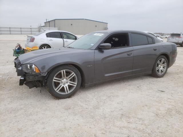 2C3CDXCT3EH295456 - 2014 DODGE CHARGER R/T GRAY photo 1