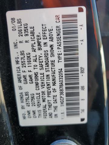 1HGCP36878A032054 - 2008 HONDA ACCORD EXL BLACK photo 12