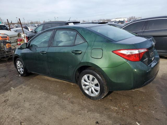 5YFBURHE6EP050755 - 2014 TOYOTA COROLLA L GREEN photo 2