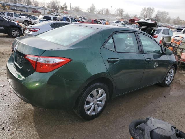 5YFBURHE6EP050755 - 2014 TOYOTA COROLLA L GREEN photo 3