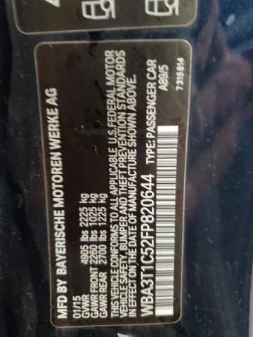 WBA3T1C52FP820644 - 2015 BMW 428 XI SULEV BLUE photo 12