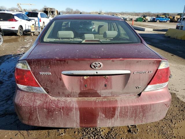 4T1BF32K36U119682 - 2006 TOYOTA CAMRY LE RED photo 6