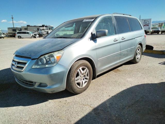 5FNRL38615B061813 - 2005 HONDA ODYSSEY EX BLUE photo 1