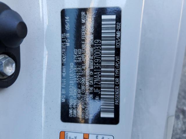 JF1ZNAA13F9700319 - 2015 TOYOTA SCION FR-S თეთრი ფოტო 12