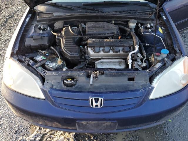 JHMES16593S001048 - 2003 HONDA CIVIC LX BLUE photo 11