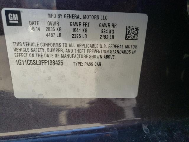 1G11C5SL9FF138425 - 2015 CHEVROLET MALIBU 1LT Marron photo 12