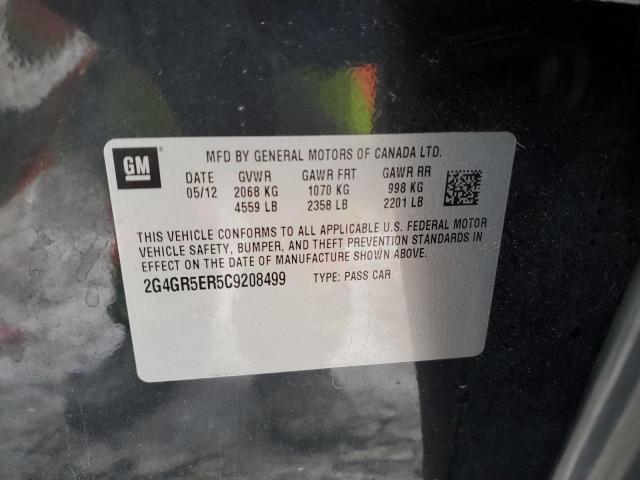 2G4GR5ER5C9208499 - 2012 BUICK REGAL 石墨色 照片 12