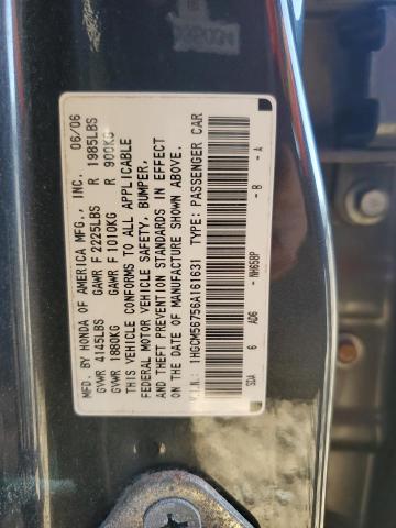 1HGCM56756A161631 - 2006 HONDA ACCORD EX GRAY photo 12