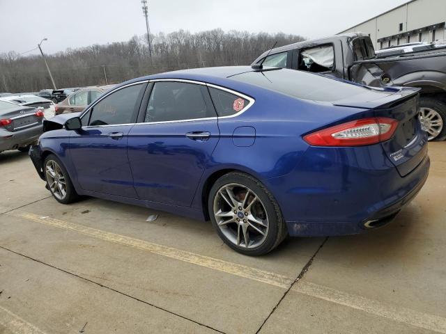 3FA6P0K9XDR253372 - 2013 FORD FUSION TITANIUM BLUE photo 2