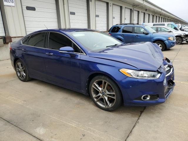 3FA6P0K9XDR253372 - 2013 FORD FUSION TITANIUM BLUE photo 4