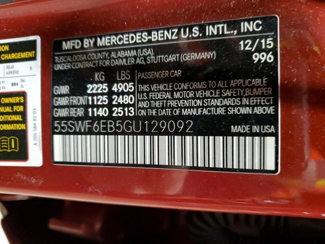 55SWF6EB5GU129092 - 2016 MERCEDES-BENZ C 450 4MATIC AMG RED photo 12