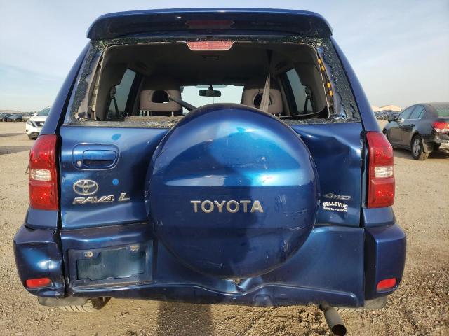 JTEHD20V446022046 - 2004 TOYOTA RAV4 BLUE photo 6