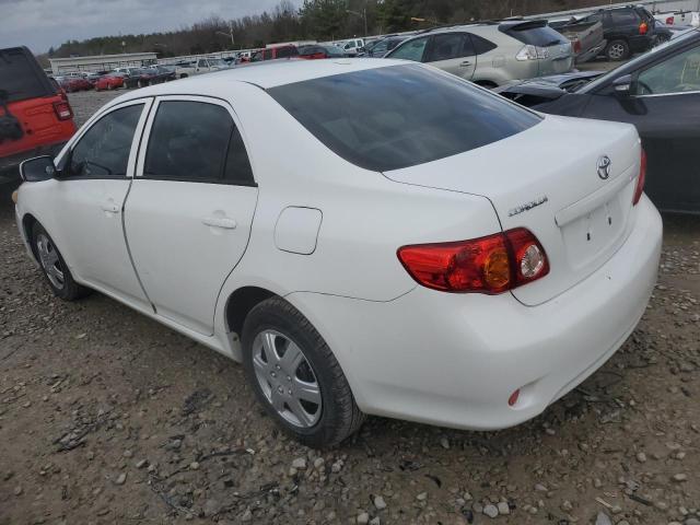 JTDBL40E899079168 - 2009 TOYOTA COROLLA BASE WHITE photo 2