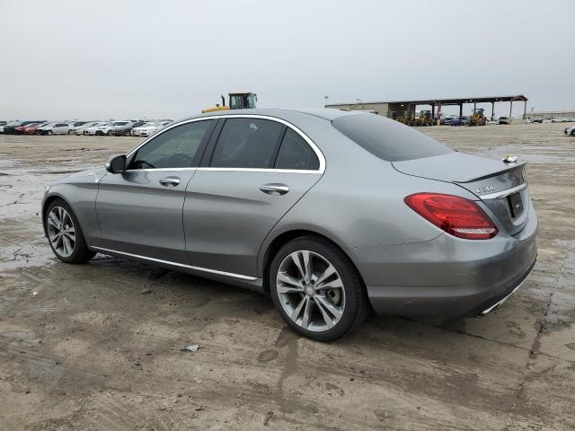 55SWF4JB7FU053576 - 2015 MERCEDES-BENZ C 300 GRAY photo 2