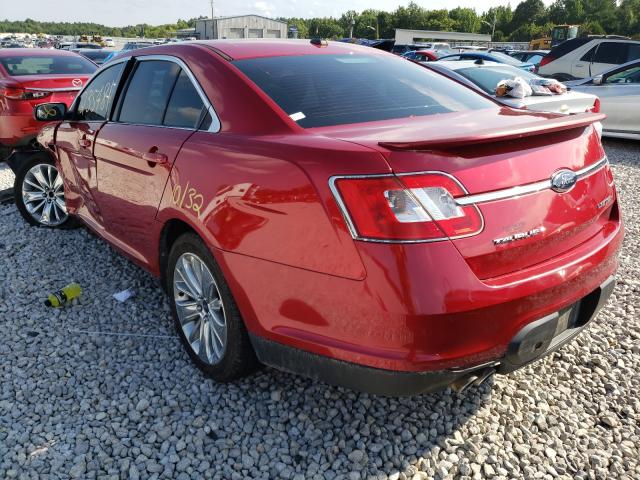 1FAHP2FW8AG127809 - 2010 FORD TAURUS LIMITED RED photo 3