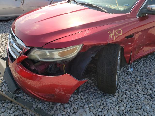 1FAHP2FW8AG127809 - 2010 FORD TAURUS LIMITED RED photo 9