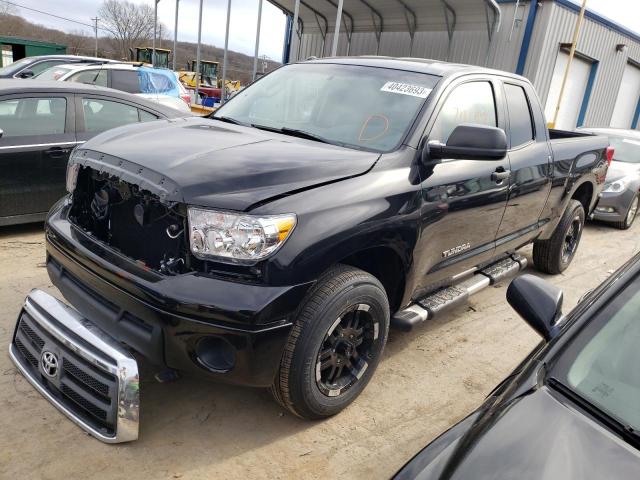 5TFUM5F13BX018344 - 2011 TOYOTA TUNDRA DOUBLE CAB SR5 BLACK photo 1