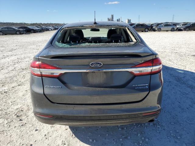 3FA6P0RU0HR300554 - 2017 FORD FUSION TITANIUM HEV GRAY photo 6