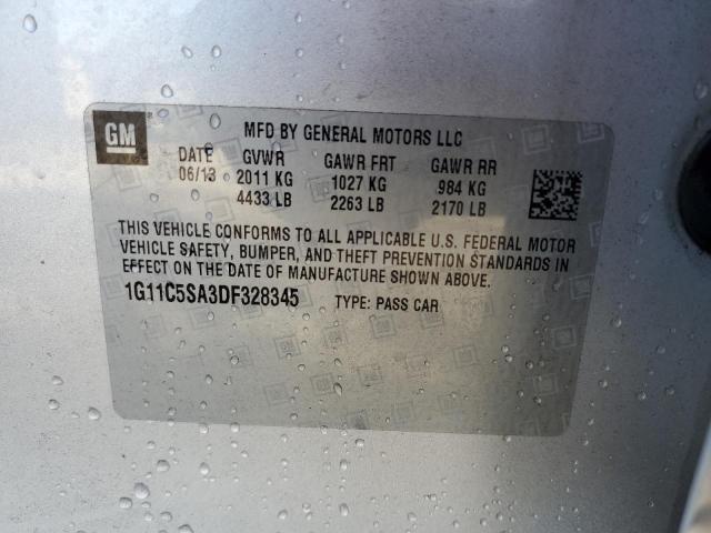 1G11C5SA3DF328345 - 2013 CHEVROLET MALIBU 1LT SILVER photo 13