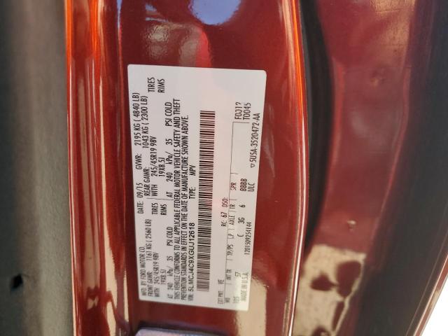 5LMCJ4C9XGUJ12618 - 2016 LINCOLN MKC BLACK LABEL Rot Foto 12