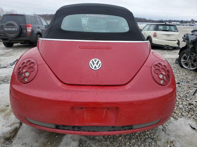 3VWRF31Y66M316193 - 2006 VOLKSWAGEN NEW BEETLE CONVERTIBLE OPTION PACKAGE 1 RED photo 6