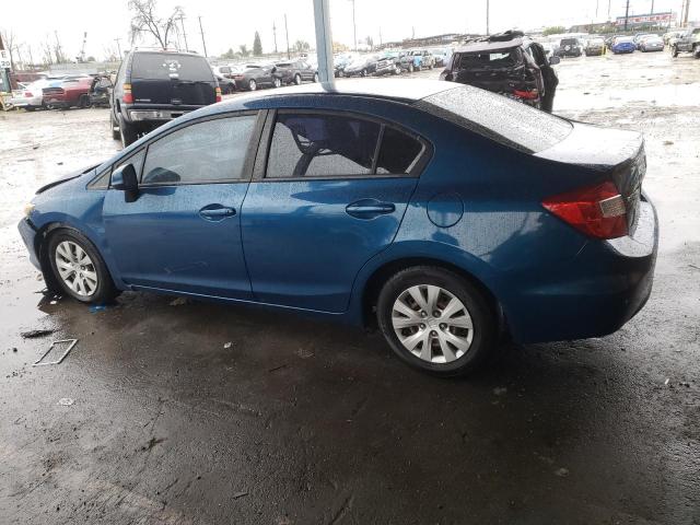 2HGFB2F53CH561099 - 2012 HONDA CIVIC LX BLUE photo 2