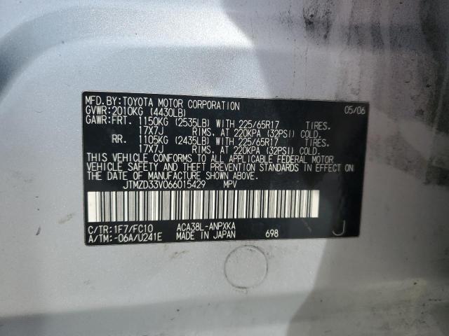 JTMZD33V066015429 - 2006 TOYOTA RAV4 GRAY photo 13