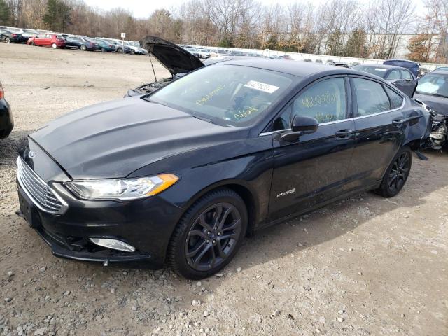 3FA6P0LUXJR248803 - 2018 FORD FUSION SE HYBRID BLACK photo 1