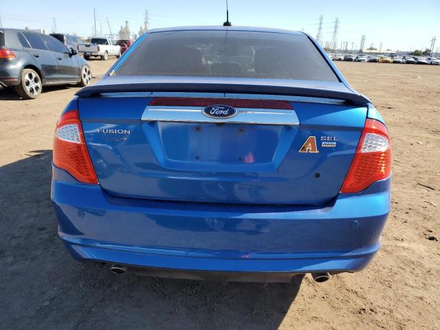 3FAHP0CG3BR212293 - 2011 FORD FUSION SEL BLUE photo 6