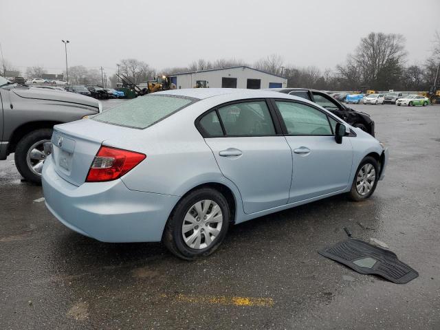 2HGFB2F54CH598260 - 2012 HONDA CIVIC LX BLUE photo 3