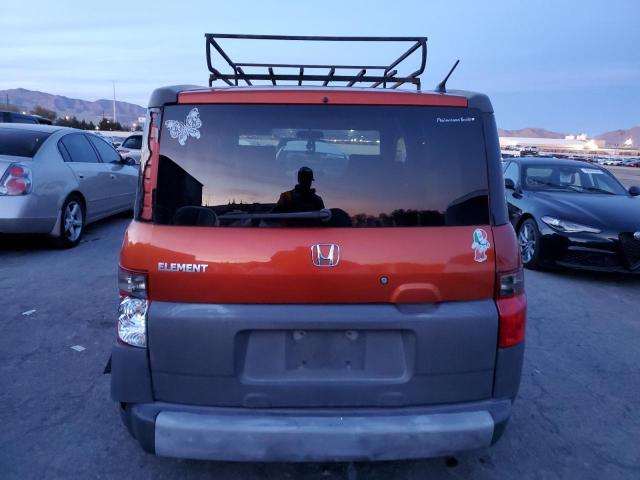 5J6YH28664L019764 - 2004 HONDA ELEMENT EX ORANGE photo 6