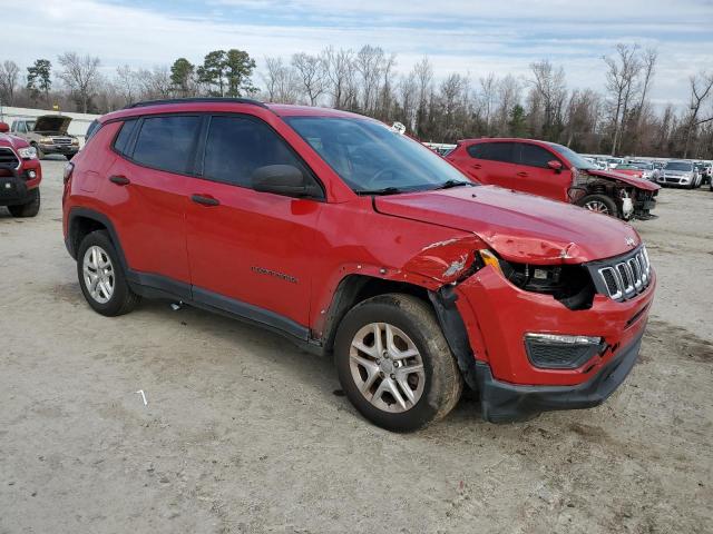 3C4NJCAB5JT204351 - 2018 JEEP COMPASS SPORT RED photo 4