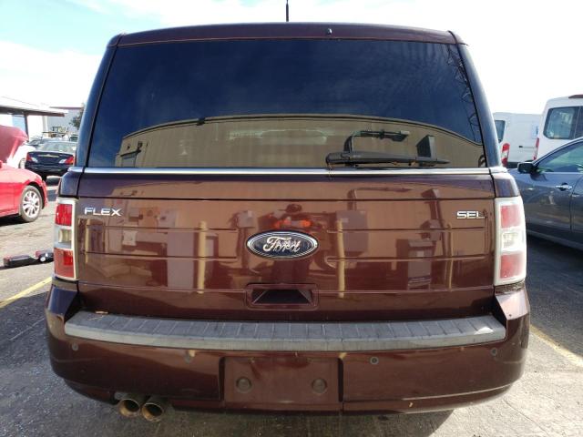 2FMGK5CC1ABD01884 - 2010 FORD FLEX SEL MAROON photo 6