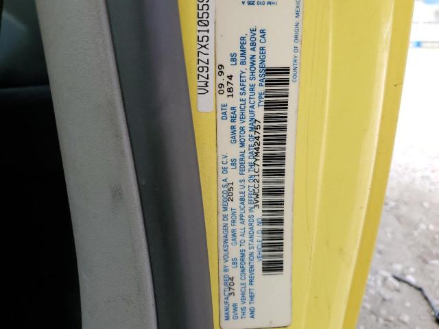 3VWCC21C7YM424757 - 2000 VOLKSWAGEN NEW BEETLE Gelb Foto 12