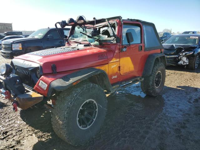 1J4FA49S52P741655 - 2002 JEEP WRANGLER / SPORT RED photo 1