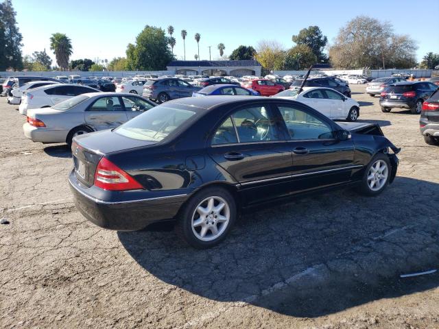 WDBRF61J54A619370 - 2004 MERCEDES-BENZ C 240 BLACK photo 3