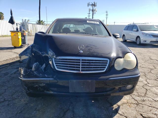 WDBRF61J54A619370 - 2004 MERCEDES-BENZ C 240 BLACK photo 5